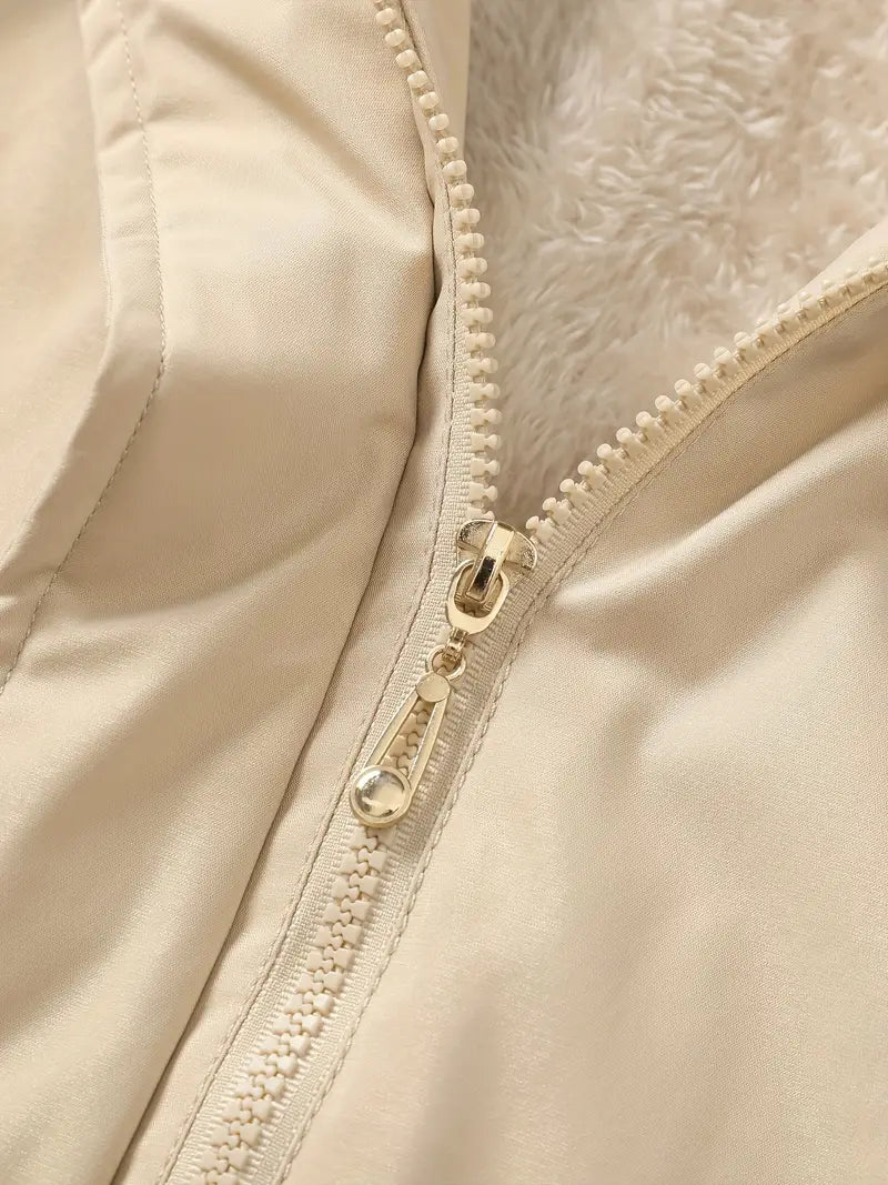 Women's Winter Fleece-Lined Hooded Jacket