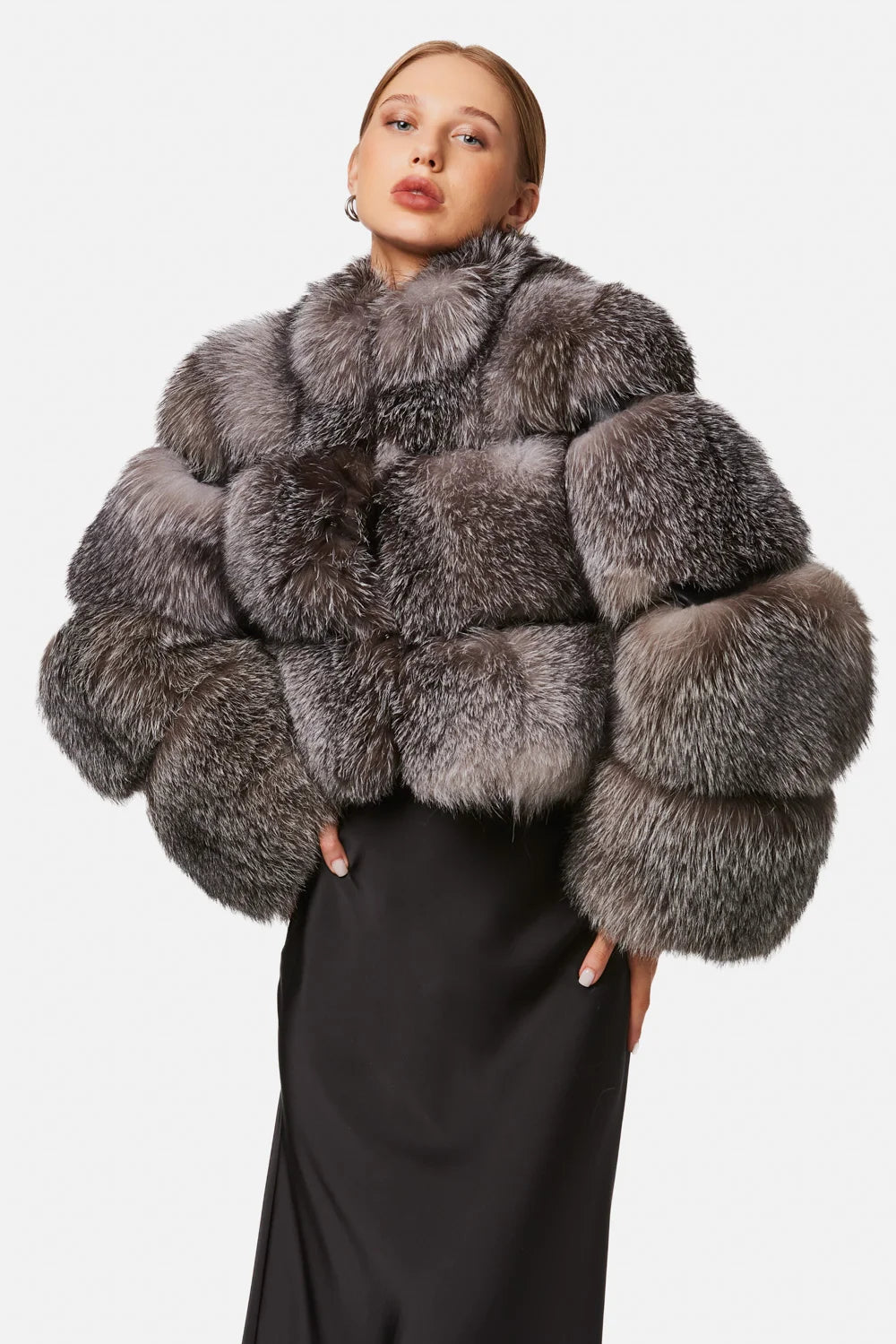 Jachetă din blană de vulpe polară 2093