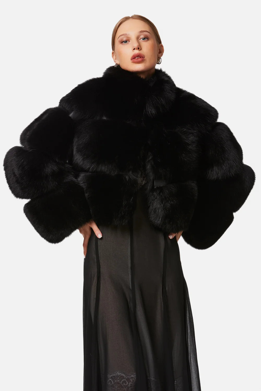 Jachetă din blană de vulpe polară 2093