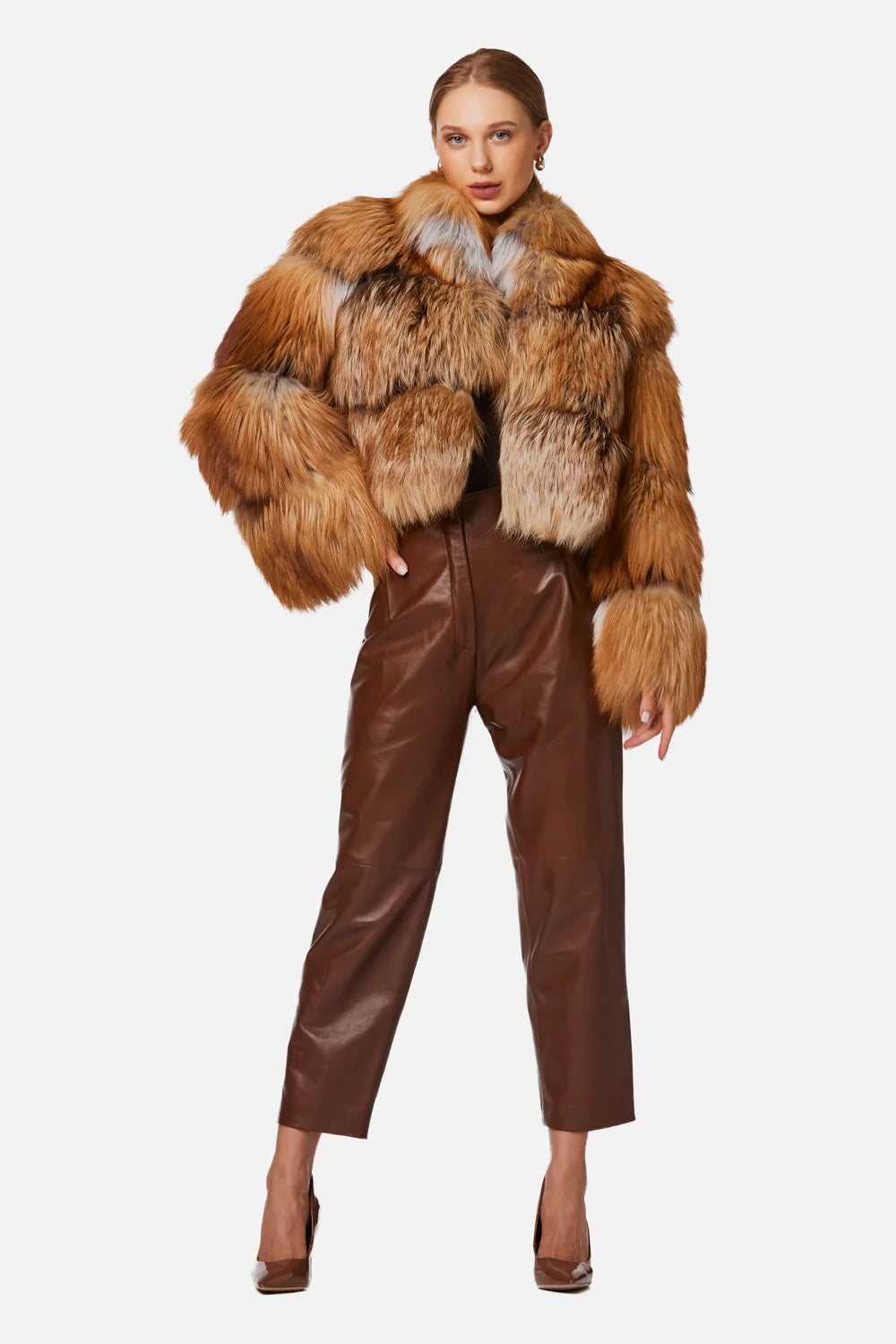 Jachetă din blană de vulpe polară 2093