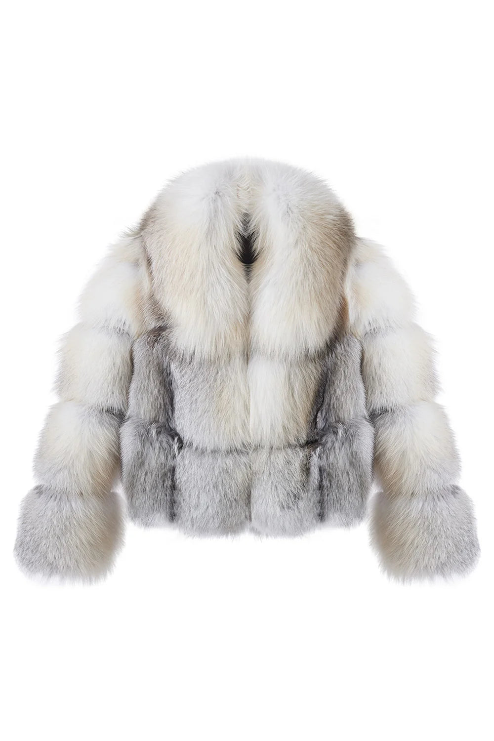 Jacheta din vulpe polară Fawn Light cu guler 2099