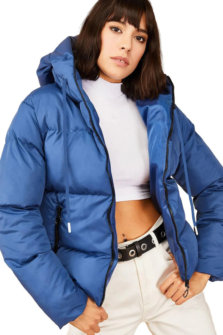 Geaca dama, Bumbac/Lycra, Albastru